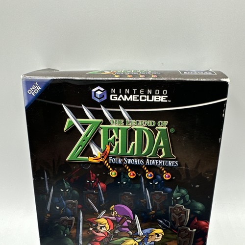 The Legend of Zelda Four Swords Adventures Nintendo GameCube CAJA GRANDE PROBADA - Imagen 9 de 9