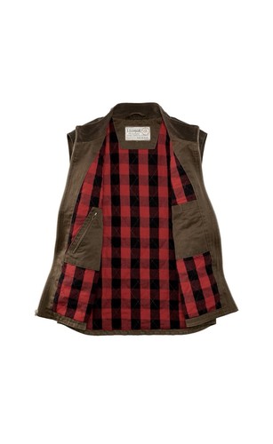 Legendary Whitetails Men's Tough As Buck Vest Rawhide Brown & Red Plaid Size L - Picture 2 of 14