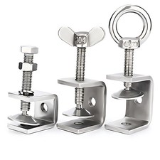 Stainless Steel C Clamps for Mounting Metal U Clamps Working Small Desk Clamp