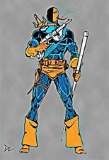 Deathstroke "DC Comics" Original Pop Art Print - 13 x 19 Poster