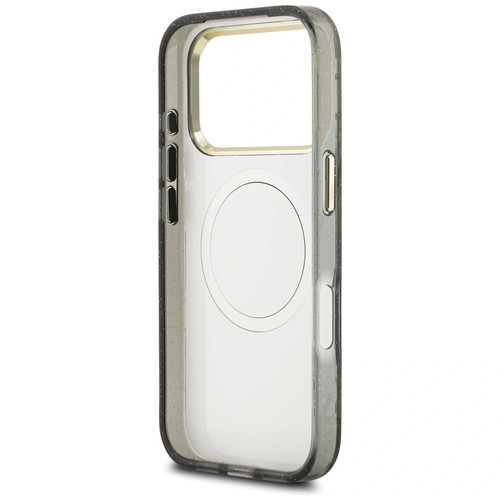 Guess IML Glitzerblumen Dreieck MagSafe Apple iPhone 17 Pro Max schwarz - Bild 7 von 8