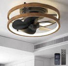 13 Inchs Low Profile Ceiling Fan  with Lights with Remote Dimmable