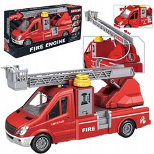 Large Fire Truck Toy Water Sprayer Lights Sounds - Kids Fire Engine Vehicle
