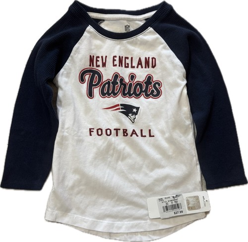 NFL Team Apparel Kids XS 4/5 New England Patriots Football Long Sleeve T-Shirt - Picture 1 of 5