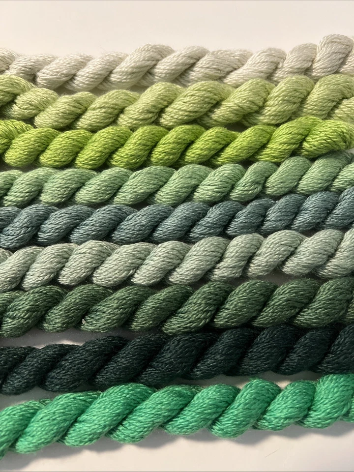 9 Skeins Needlept/Embroidery THREAD BROWN PAPER PACKAGES Silk & Ivory silk/wool - Image 2 of 2