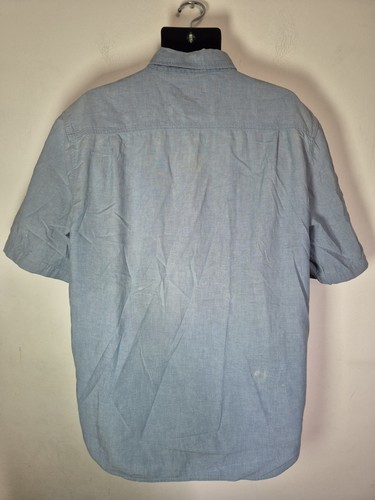 Carhartt Camicia da Lavoro Uomo Grande Manica Corta Bottoni Blu - Foto 3 di 5