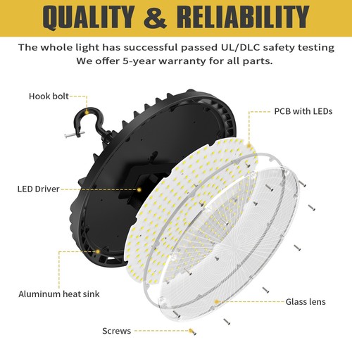 (600W Equival) 150W LED UFO High Bay Light Dimmable Warehouse Shop Low Bay Light - Picture 7 of 11