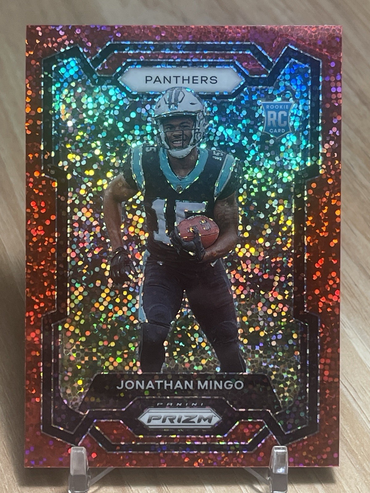 2023 Panini Prizm - Rookies Jonathan Mingo #312 Red Sparkle Prizm (RC) Cowboys