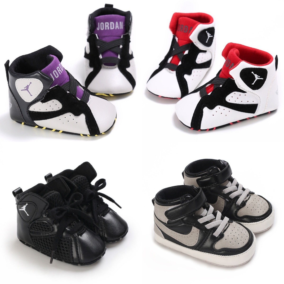 Zapatos de suela suave para bebé talla 2 edades 6-12 meses. Oferta de paquete 4 pares.