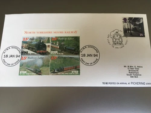 GB STAMPS NORTH YORKSHIRE MOORS RAILWAY FIRST DAY COVER REF No 4401