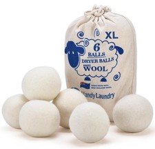 Wool Dryer Balls - Natural Fabric Softener, Reusable, Reduces Clothing Wrinkl...
