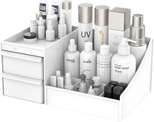 Makeup Desk Cosmetic Storage Box Organizer with Drawers for Dressing Table, Coun
