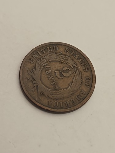 1865 2 Cent Piece US 2 Cent - Picture 6 of 6