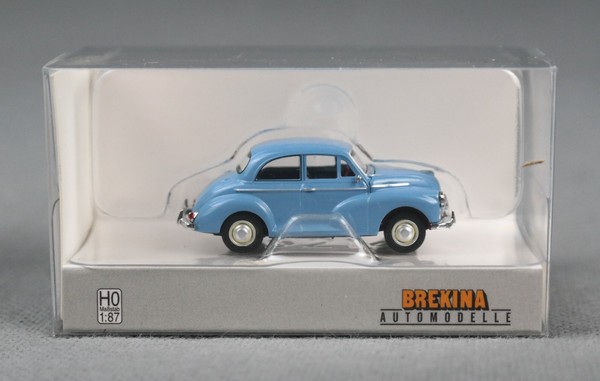 Brekina 15214 H0,1:87 Morris Minor 1000, Hellblau, 1956, Neuheit 2026!-image
