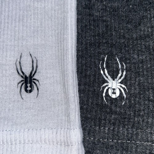 Spyder Adult XL Men White Charcoal Muscle Tank Top Logo Crew Neck Pair Of Shirts - Picture 3 of 3