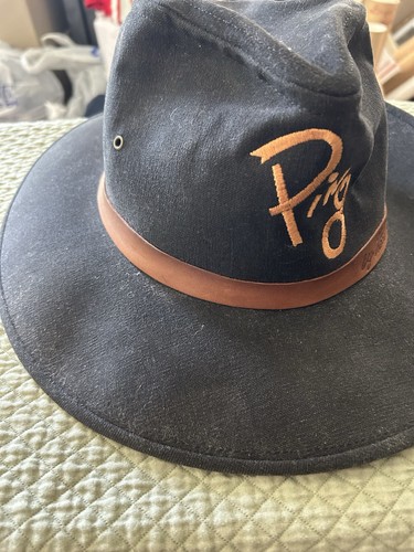 Vintage Ping logo Golf Sun Hat By Karsten 7 1/4-7 3/4 USA Caddy - Picture 6 of 10