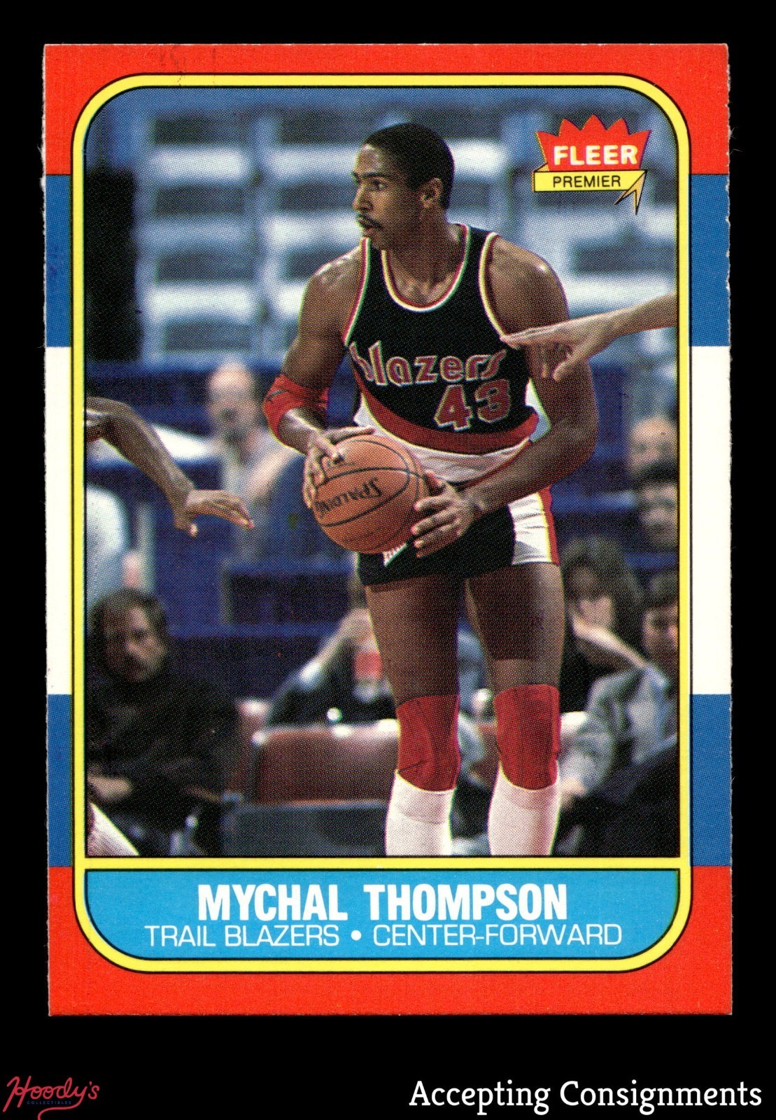 1986-87 Fleer #111 Mychal Thompson TRAIL BLAZERS