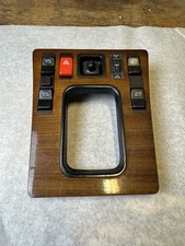 Mercedes W201 190E 190D Center Console Shifter Bezel Trim Wood Panel Switches