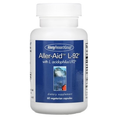 2 X Allergy Research Group, Aller-Aid L-92 with L. Acidophilus L-92, 60 Vegetari
