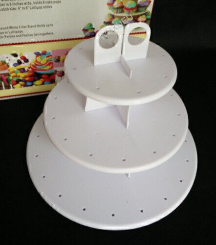 3 Tier Popcake Halter Ständer Popcakehalter Kuchen Pop Cake DIY 42 Löcher NEU - Bild 3 von 4