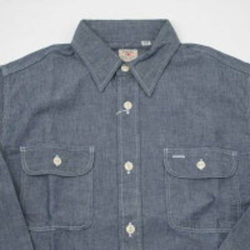 Camisa de Trabajo Caña de Azúcar SC27850 421 Azul Cambray Talla XXL Hecha en Japón NUEVA - Imagen 2 de 3