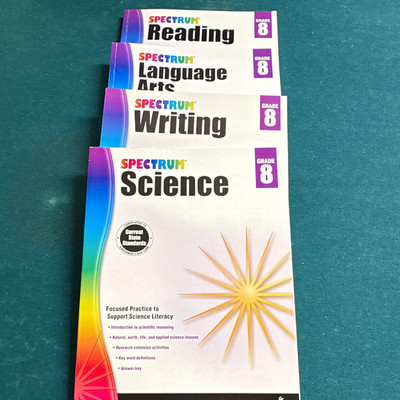 Spectrum Grade 8 Workbook Set Reading Language Arts Writing Science Answer Key