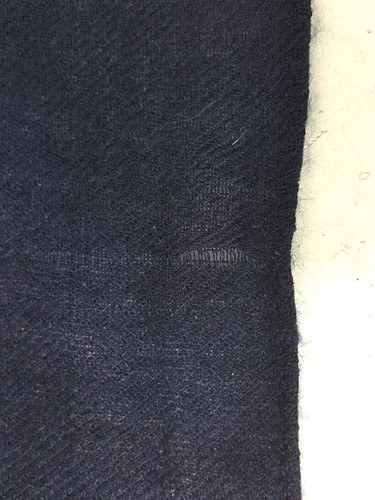 Loro Piana Navy Blue Cashmere Sequin Beaded Stripe Fringe Scarf - Picture 6 of 7
