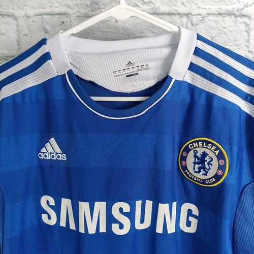 CHELSEA 2011 2012 HOME SHIRT JERSEY ADIDAS sz XL MEN BLUE LONG SLEEVE - Picture 2 of 12