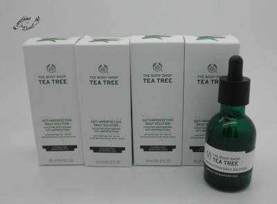 Lot of 4 THE BODY SHOP Tea Tree Anti-Imperfection Daily Solution 1.69 oz NEW