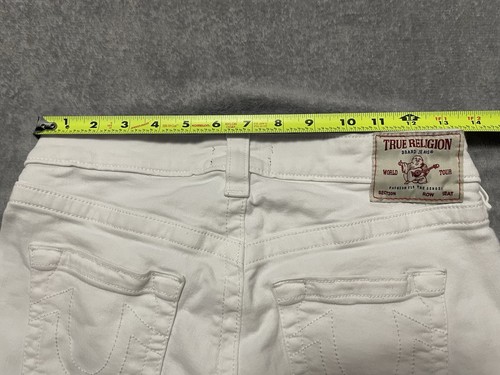 True Religion Womens Jennie Curvy Mid Rise Skinny Denim Jean Shorts 29 Cut Hem - Picture 10 of 14