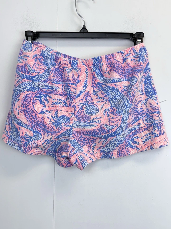 Pantalones Cortos Lilly Pulitzer YXL 12-14 Niños Rosa/Azul Later Gator Cintura Elástica Foto 3 de 4