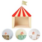 Circus Cabin House Shelf Wooden Storage Box Circus House Model Room Decor