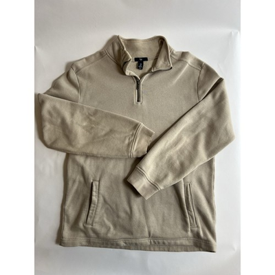 #ad Gap Men’s Beige Fleece 1 4 Zip Mock Neck Pullover Sweatshirt M $12.00