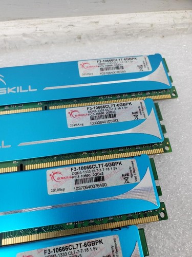 #10♻2x G.SKILL 6GB(3x2) DDR3 1333MHz (PC3-10666) F3-106667T-6GBPK Gaming Memory - Picture 2 of 5