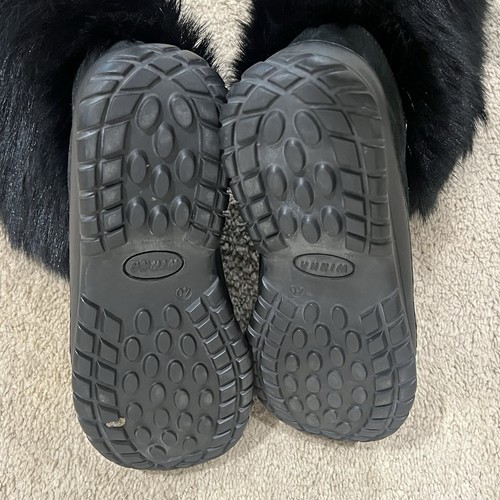 Oscar Sport Damen Winter Gr. 40 schwarz Wolle gefüttert halbhoch Apres Ski Fell Stiefel - Bild 8 von 8