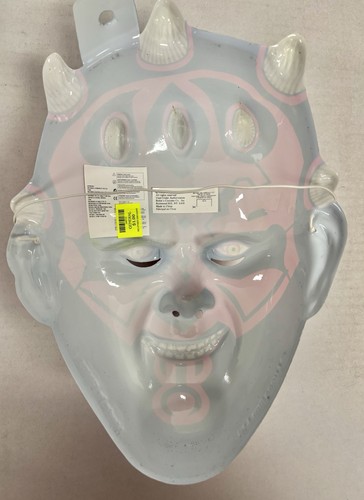 Máscara de plástico para niños Rubie’s Darth Maul de colección - Nuevo de Lote Antiguo Star Wars 90’s Halloween con pestaña - Imagen 2 de 5