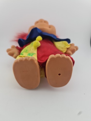 Vintage Troll Doll 8" Russ Cown Jester Russ Berrie & Co Figure Rare - 第 5/5 張圖片