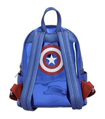 Loungefly Marvel Metallic Captain America Cosplay Mini  display picture 1