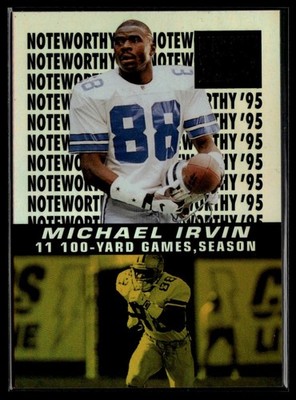 1996 Zenith #3 Michael Irvin Noteworthy '95