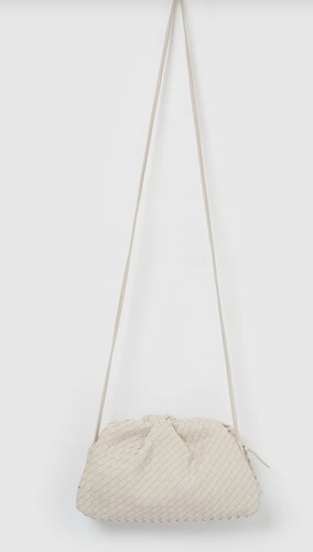 Izoa Vincenza Woven Bag Cream Leather Hand Clutch Sold Out Online RRP$189 - Picture 5 of 12