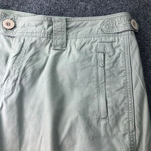 Pantalone donna Capri cropped kaki beige bottoni accento casual tutti i giorni - Foto 7 di 10