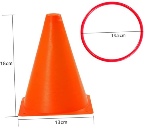 Football Training Cones with Toss Rings Durable Lightweight Sports Cones for Boy - Picture 4 of 5