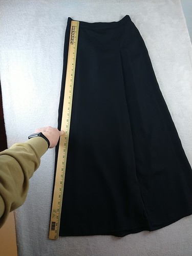 Warehouse England Maxi Skirt Women's 6/7 UK 10 Black Long Slip Skirt Front Slit - Picture 2 of 9