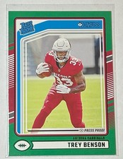 Trey Benson RATED ROOKIE GREEN PRESS PROOF - 2024 Donruss Football