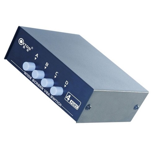 4 Ports VGA SVGA Monitor Sharing Manual Switch Box Out For LCD PC TV Monitor A - Afbeelding 2 van 7