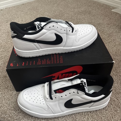Nike Air Jordan 1 Retro Low '85 Shoes White Black FB9933-102 Men's Size 12 - Picture 2 of 12