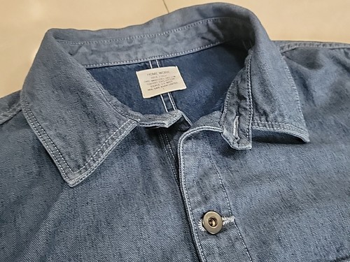 SKU Brand Save Khaki United USA MADE Blue Denim Chore jacket Barn coat Men's L - Picture 5 of 13
