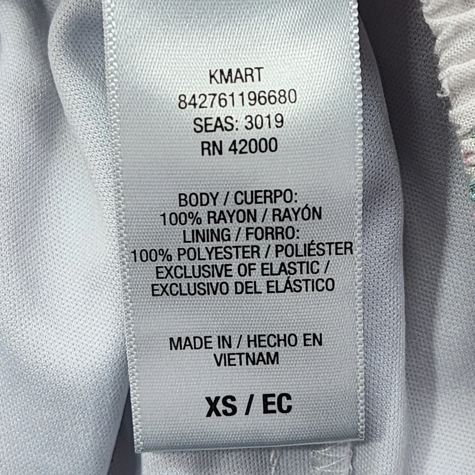 Falda Adam Levine Mujer XS Rosa Blanca Floral Alto Bajo Volantes Dobladillo Cottagecore Foto 4 de 4