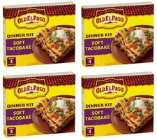 Old El Paso Soft Taco Bake Dinner Kit, 312g (4 Pack)