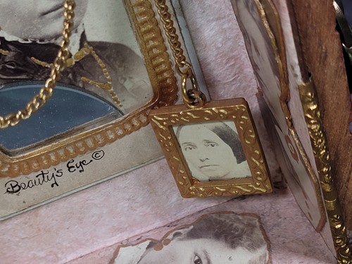 Handmade Vintage Assemblage Art Shrine | Altered Box “Eye of the Beholder” by... - Picture 24 of 24
